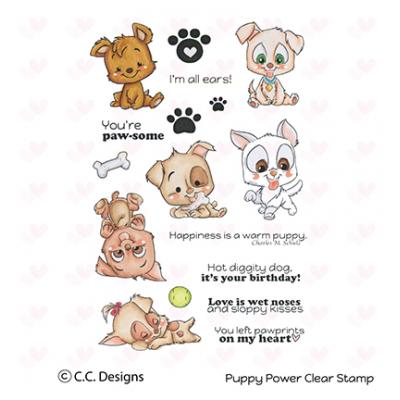 C. C. Designs Clear Stamps Puppy Power